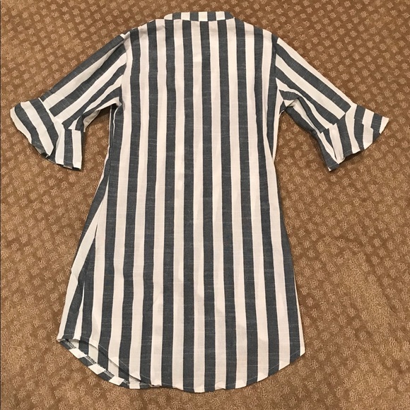 Striped button down top. - Picture 2 of 3
